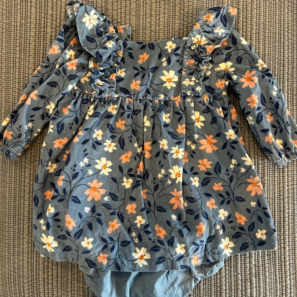 Floral Long Sleeve Dress and Bloomers
